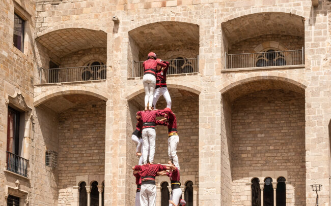 Castellers, human towers Barcelona